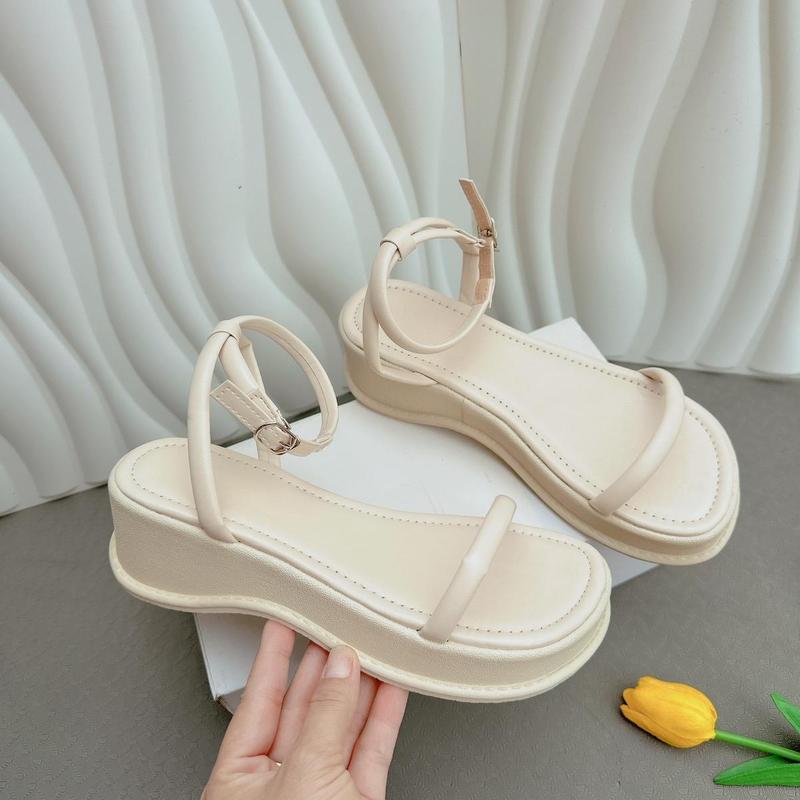 [Lùi Size ]  Dép nữ sandal phối dây ngang trẻ trung đế 6cm G50 DéP GiàY