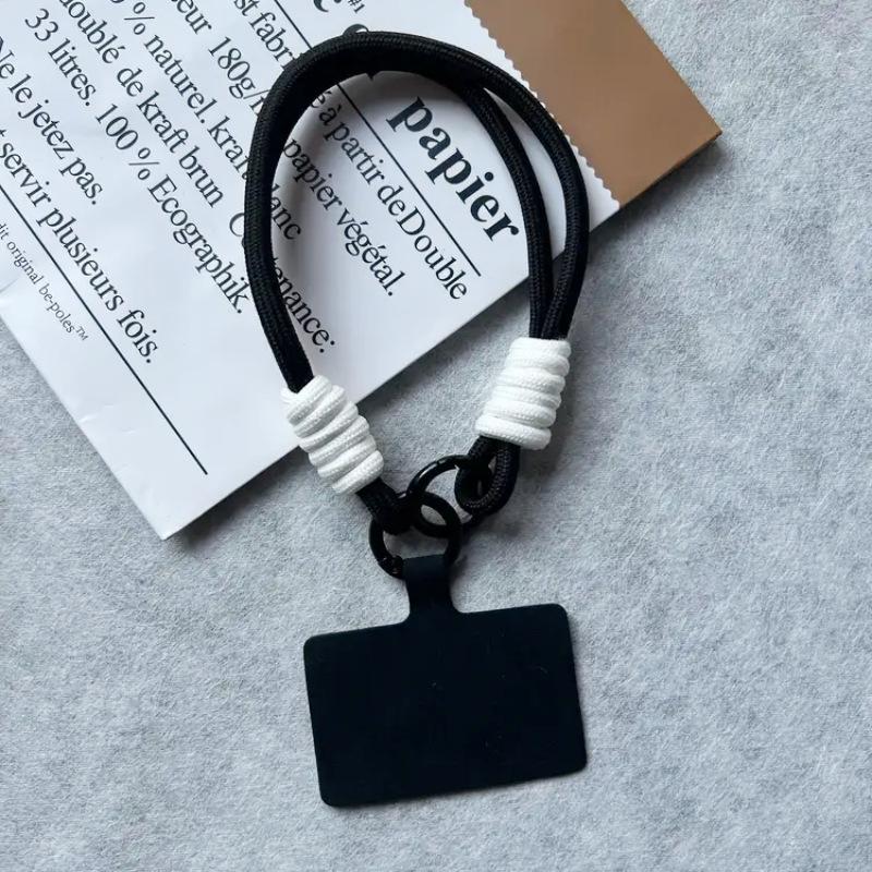 Product Introduction of Dopamine short mobile phone lashings Double head bold color mobile phone gasket anti-loss hand-woven wrist rope 4