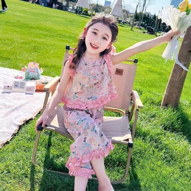 Product Introduction of Bộ Đồ Ren Giống Nấm Cây Cho Bé Gái, Thời Trang Phong Cách Phương Tây Mới Mùa Hè 2024, Quần Áo Trẻ Em, Bộ Đồ Hai Mảnh Thường Ngày Cho Bé Gái, Thời Trang 5