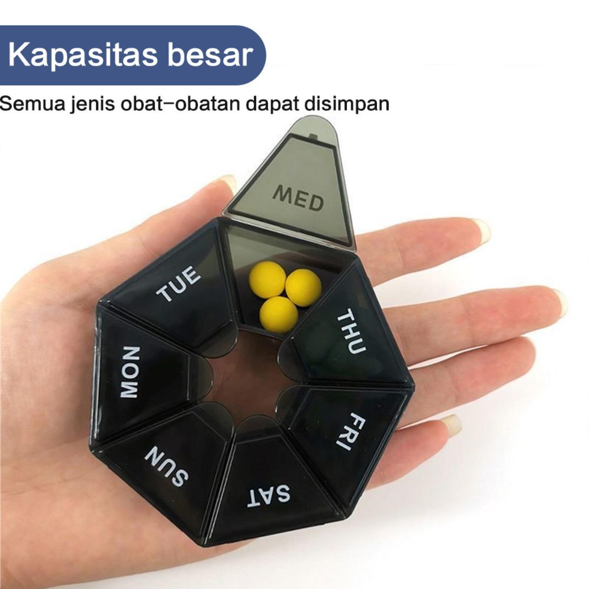 7 Sekat Kotak Pil Portable - Tempat Obat Travel, Organizer Vitamin & Suplemen, Kotak Obat Mini dengan 7 Kompartemen, Ideal untuk Perjalanan & Sehari-hari 7 Sekat Kotak Pil Portable - Tempat Obat Travel, Organizer Vitamin & Suplemen, Kotak Obat Mini dengan 7 Kompartemen, Ideal untuk Perjalanan & Sehari-hari
