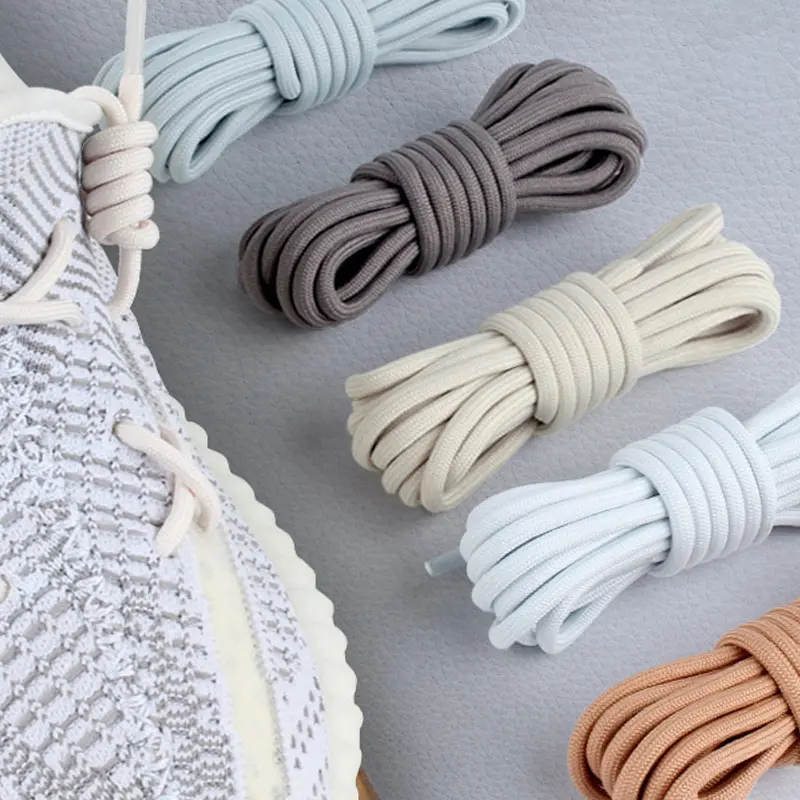 Suitable for Coconut Shoelace Yeezy350 Black Angel 700 Starry Dad Shoes round Sneaker Rope