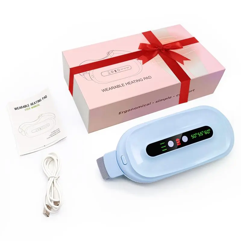 Portable Fast Heating Pad, 1 Box Cordless Heating Pad with 3 Heat Levels & 3 Massage Modes, Smart Warm Hot Belt for Waist in Winter for Girls