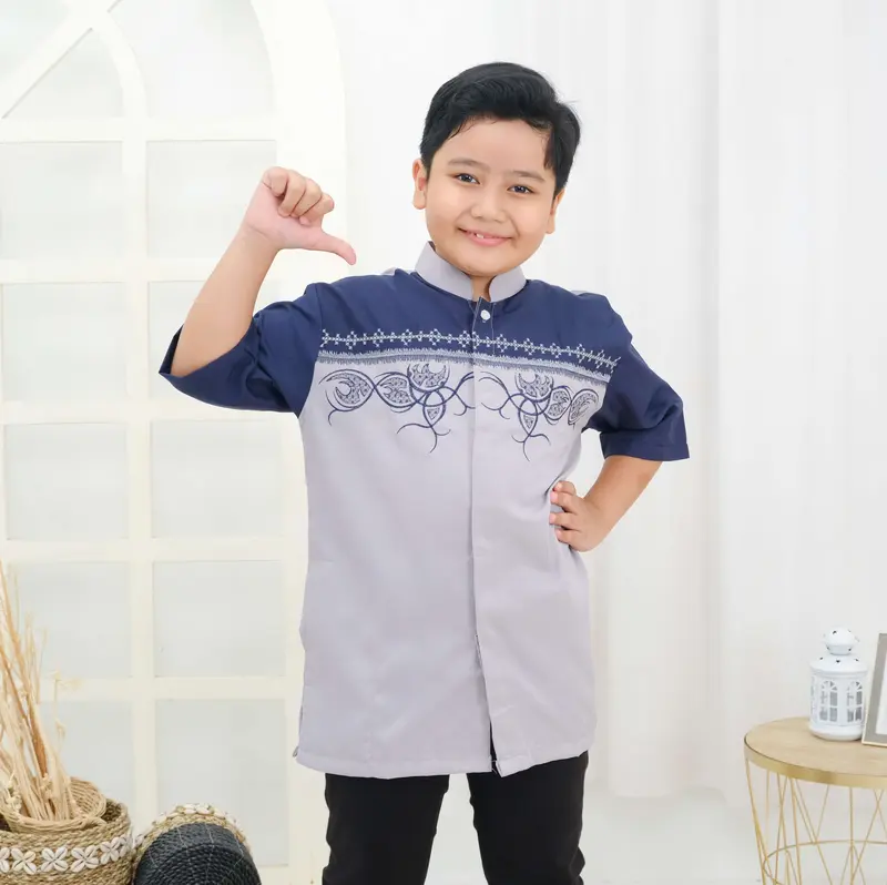 Laatansa Exclusive - Baju Koko Anak Bordir Lengan Pendek 3