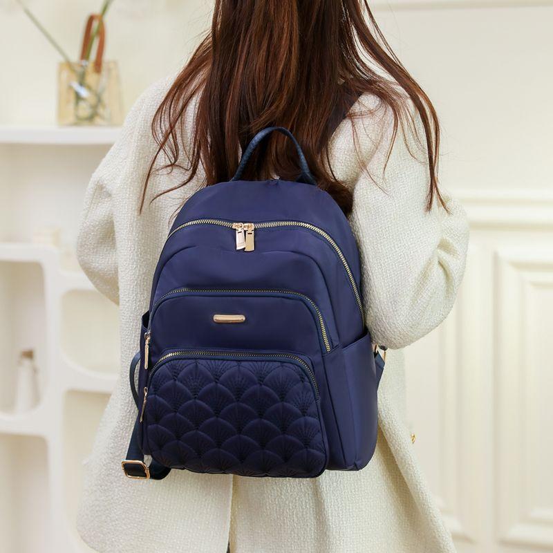2024 Oxford Cloth Nylon Travel Trip Backpack Women's Casual Fashion Canvas Student Schoolbag Mother Bag Women_voghion.com