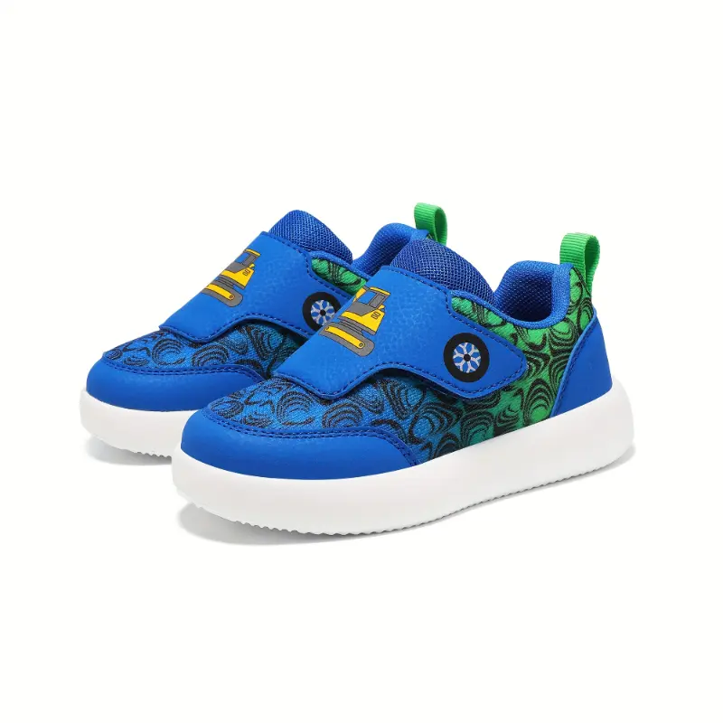 2025 New Youngsters Skate Shoes - Low-Top Sneakers with Closure, Breathable Fabric Upper & MD Sole, All-Season Comfort for Boys & Girls, Random Pattern Design, Kid Shoes 0