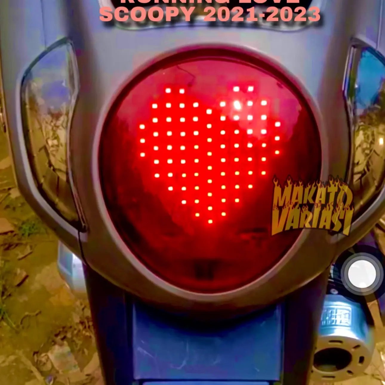 Lampu stoplamp running motor scoopy new 2021 2022 2023 8 mode kedip otomatis model love