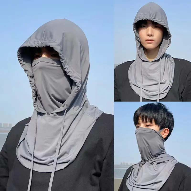 Topi Memancing, Penutup Muka Penuh, Topi Matahari, dengan Topeng, Topi Musim Panas, Luaran, Anti-uv, Topi Pelindung Matahari, Melindungi Leher, Topi Kembara, Uniseks Kulit Outdoor