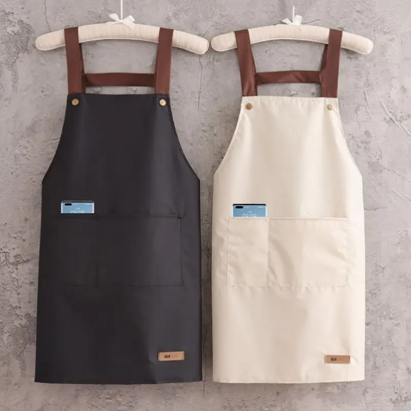 Apron Dapur Kalis Air, Kualiti Premium, Diperbuat daripada Bahan PVC, Sesuai untuk Membakar / Menjahit / Barista, Gaya Sarung, Sesuai untuk Salun Rambut Supplies