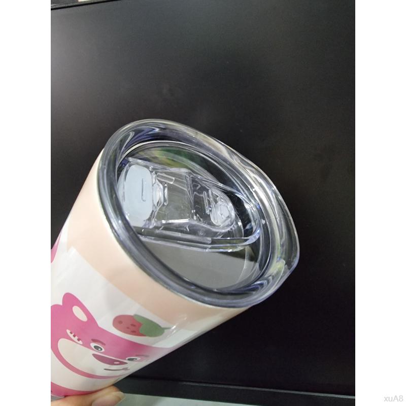 Bình nước thể thao - Nhẹ như lông vũ [Hàng mới về] Nắp Thay Thế Ly Gấu Dâu Lotso 600ml dạng cao, nắp cao cấp, nhựa an toàn cho sức khoẻ 4