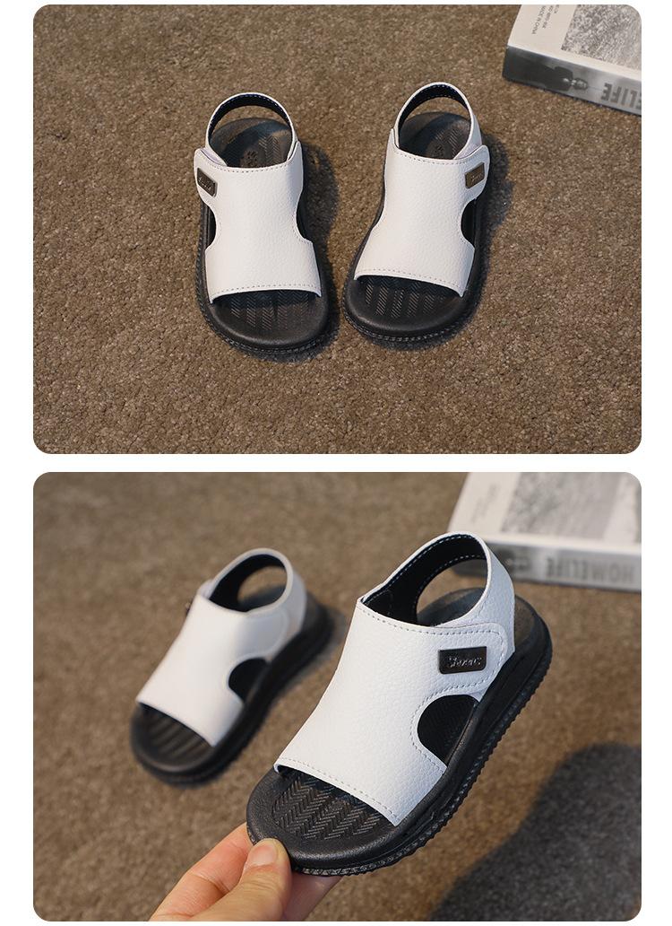 Product Introduction of Children's Sandals Boys 2023 New Summer Boys Children Soft Bottom Baby Non-Slip Open Toe Beach Shoes Online 14