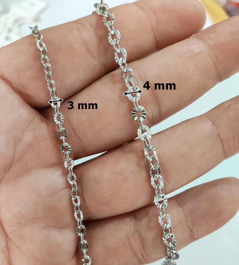 Product Introduction of Lắc tay mắt xích tròn titan không đen gỉ không gây dị ứng màu trắng vàng mặt xích họa tiết lấp lánh hjhjshoptrangsuc 25