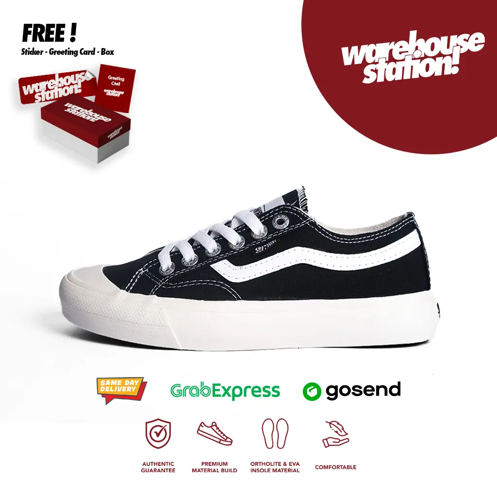 SABA Veloz Black White - Sepatu Wanita Sepatu Pria Sneakers Casual