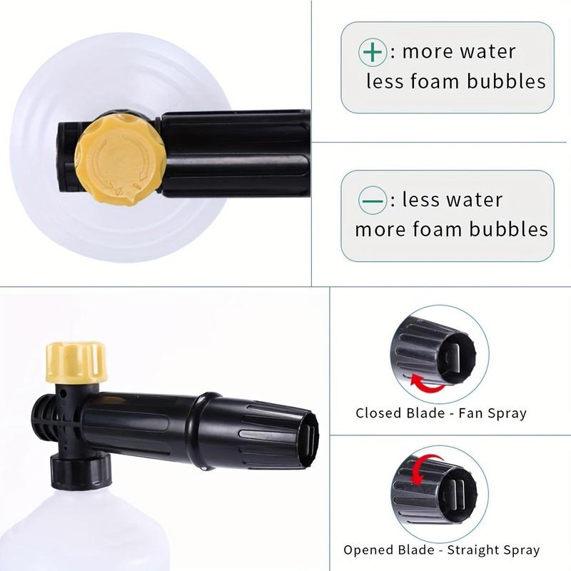 Car High Pressure Cleaning Machine Water Sprayer, 1 Set Snow Foam Lance with M22 Inlet & Quick Connect Nozzle & Converter, Efficient Cleaning Tool for Car 8