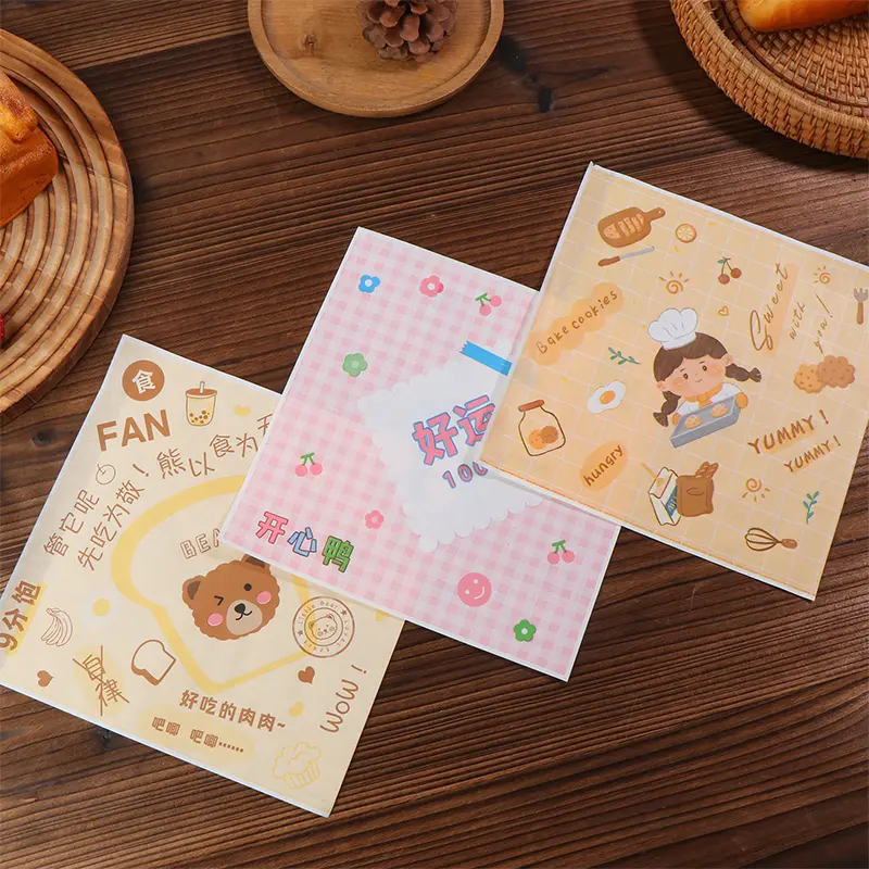 Giấy chống dầu, 50 cái, Giấy gói thực phẩm, Thích hợp để nướng, bánh mì sandwich, burger, khoai tây chiên và thực phẩm chiên, có thể được sử dụng làm tấm lót đĩa hoặc phụ kiện 5
