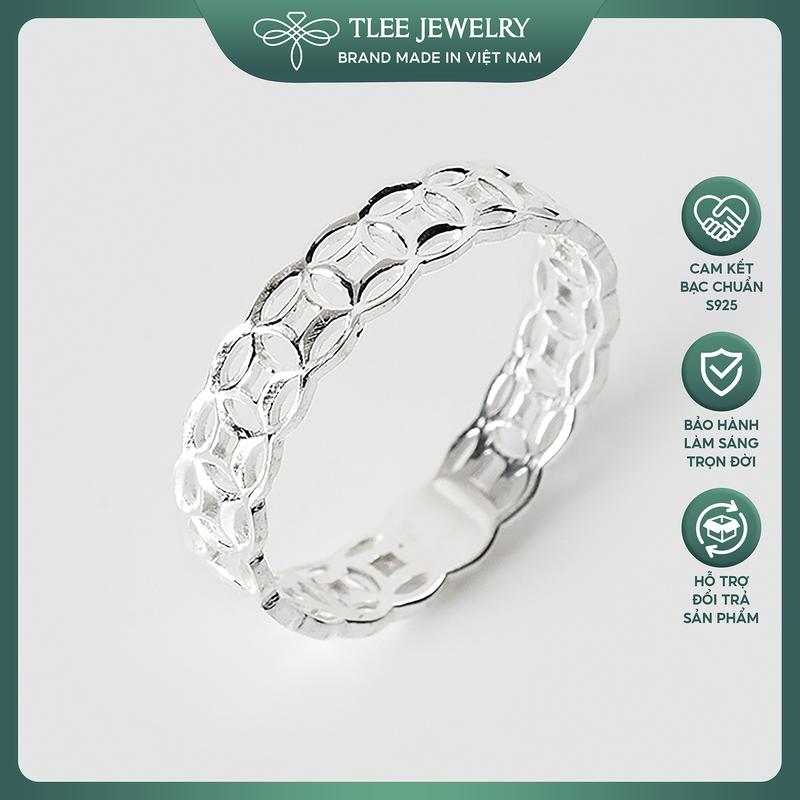 Nhẫn bạc Tlee kim tiền trơn basic TLEE JEWELRY A0242