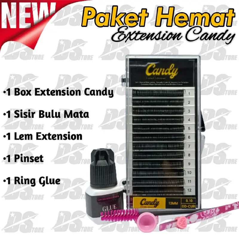 Paker Hemat Eyelash Extension Candy Box Lem 0