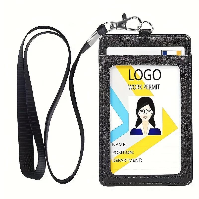 Product Introduction of Identification Badge Holder & Lanyard Set, 1 Count Identification Credit Card Badge Holder with Lanyard, Office Stationery & Supplies for Dormitory Bank Workplace Hospital 6
