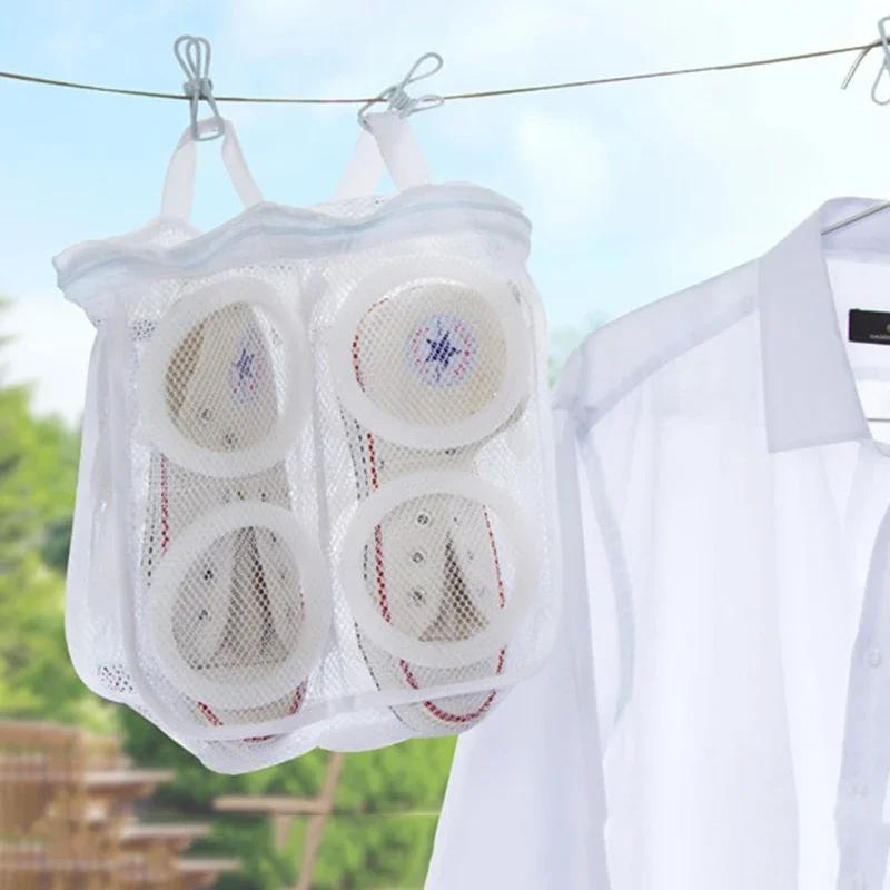 Product Introduction of 1pc Durable shoe washing bag, large sports shoe washing bag, shoe washing machine bag, mesh laundry bag, shoe tennis shoe bag Accessory 13