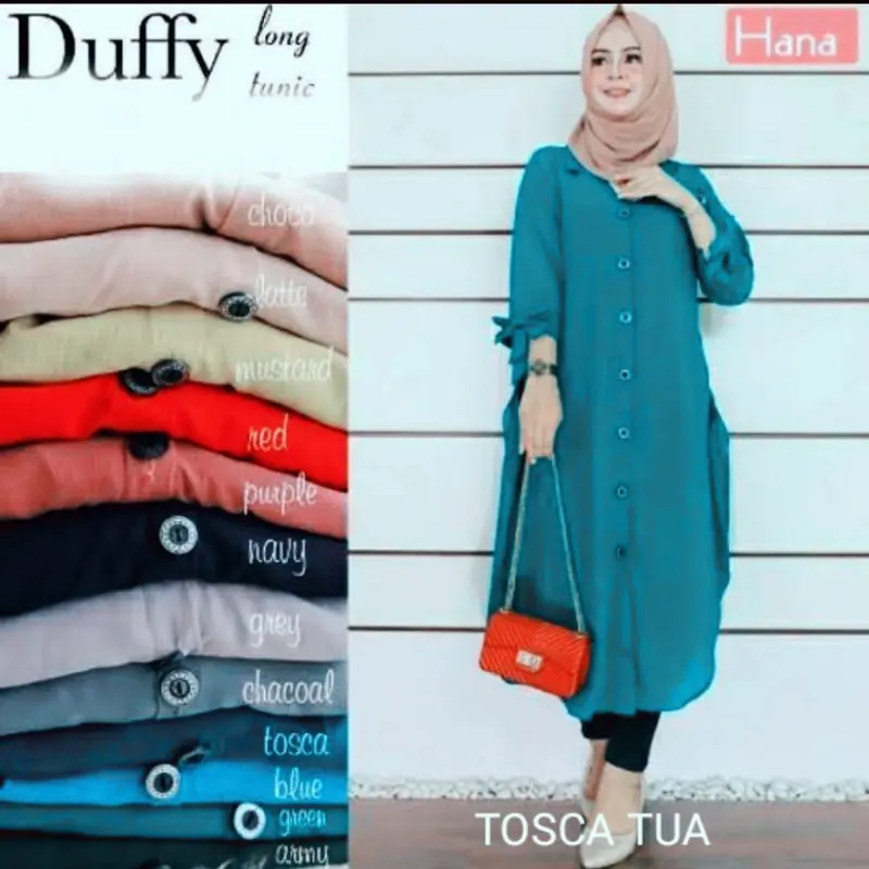 Tunik Jumbo Duffy Ld120&100 Tunik wanita Terlaris Hijab Muslimah Kekinian Atasan Jumbo Busui&Frendly Fashion Muslim Baju Wanita Cod 2