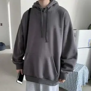 Áo hoodie nam trơn form rộng unisex mũ rộng 2 lớp dày, Áo hoodie nam bigsize mặc nhà đi chơi đi học màu xám thời trang ulzzang hàn quốc, Áo nỉ nam mùa đông có mũ học sinh