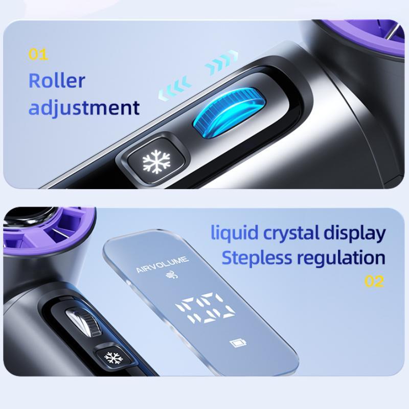 Portable Handheld Fan, USB Rechargeable Fan with 4000mAh Battery, Mini Fan for Travel, Cooling Fan for Makeup and Outdoor Use, Suitable for Women and Men 5