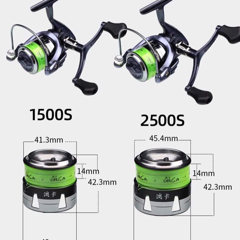  Máy lure Orca có sẵn dây siêu tiện lợi size 1500 và size 2500 cho ae về câu cá lóc các loại 