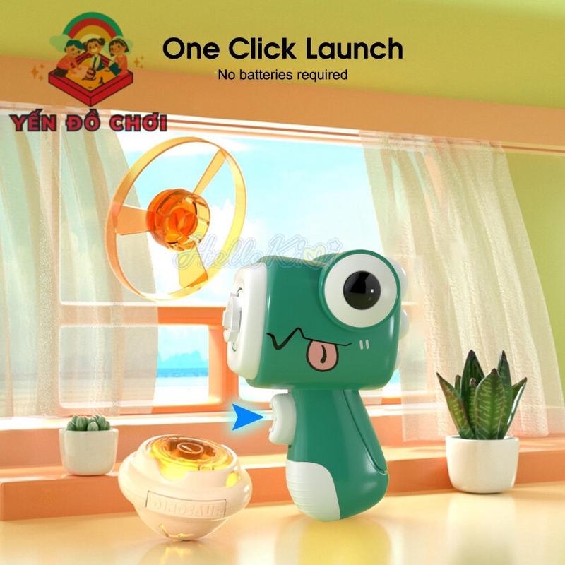 Đồ Chơi Con Quay Hồi Chuyển Đĩa Bay Khủng Long 2 Trong 1 5 cánh quay và 1 con quay Toy
