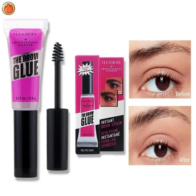 Brow Shaping Gel Clear Tinted Brow Gel Clear Brow Mascara Instant Brow Styler (With Brush)