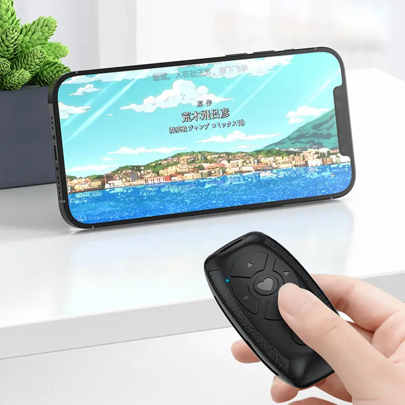 Điều khiển từ xa có thể sạc lại cho điện thoại di động, Bluetooth-compatible 4.2, bộ điều khiển lật trang cho iPhone Xiaomi Samsung Huawei 7