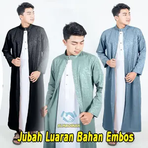 Jubah pria luaran saja gamis pria premium lengan panjang terbaru pria muslim sejati 2024