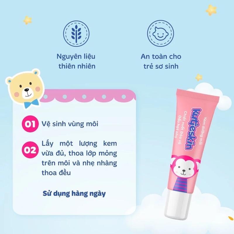 ￼Son dưỡng môi dạng kem không chứa Paraben, Corticoid, Silicon an toàn lành tính cho mẹ và bé 1