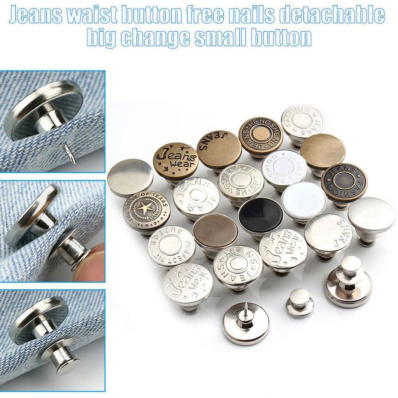 Product Introduction of Adjustable Removable Jeans Button Nail Free Metal Button Button Accessories Clothing Clothing P7M8 9