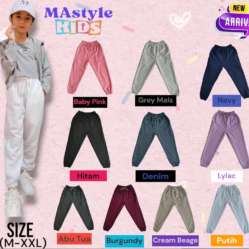 JOGGER SWEATPHAN ANAK / CELANA JOGER ANAK PRIA WANITA / JOGGER ANAK TANGGUNG USIA 6-13 TAHUN celana anak laki laki Fashion 0