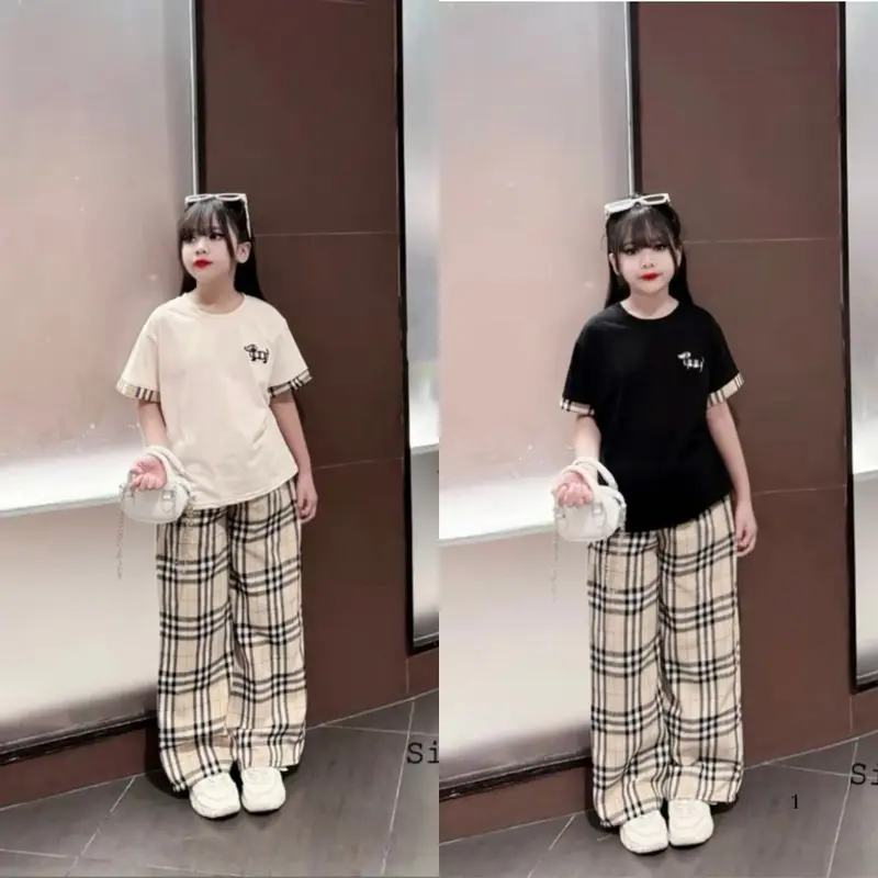 Bộ quần áo trẻ em áo cộc quần dài DOG mẫu mới cho bé gái từ 15-44kg.