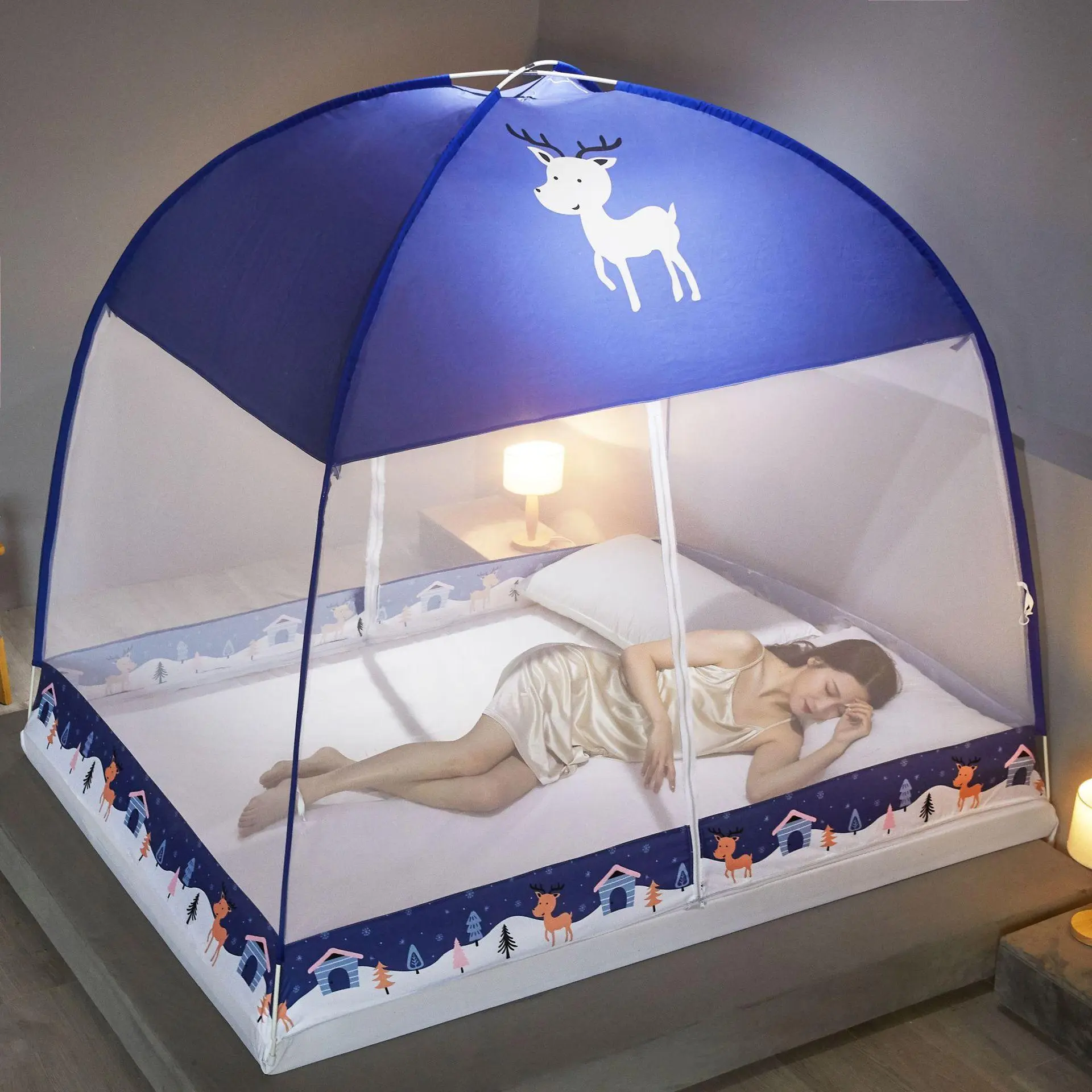 Rusa Biru - Atap Kain Anti Debu - Dua Pintu