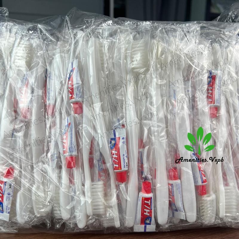 100 BỘ BÀN CHẢI ĐÁNH RĂNG NHÀ NGHỈ CÁN TRẮNG SỨ LÕM LƯNG 32 CHÂN CƯỚC TƠ KEM ĐẸP 4