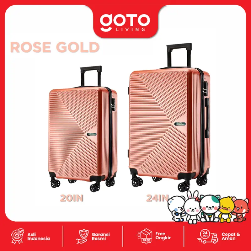 Goto [COD] Ranger Koper Cabin Suitcase Roda Bagasi Hardcase Kabin Waterproof 6