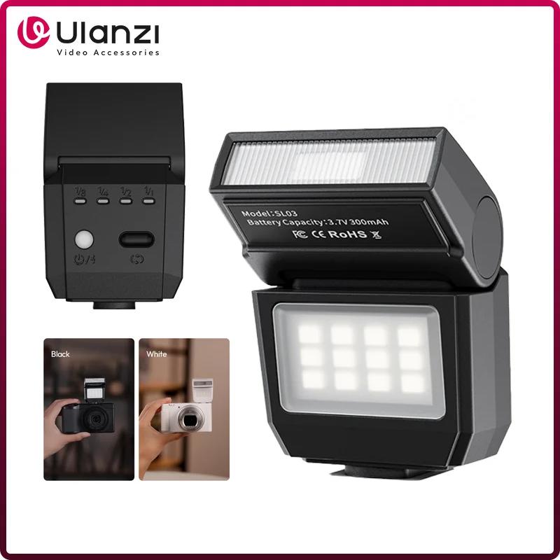 Ulanzi SL03 มินิ Speedlight กล้องแฟลช แฟลช GN8 4 ระดับปรับไฟเติมสำหรับ Canon Sony Nikon DSLR การถ่าย