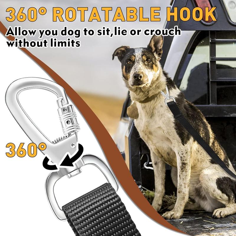 TikTok Shop Truck Bed Dog Leash System Dog Pickup Tether Tie Down Dog Harness Belt Heavy Duty Pick Up Restraint Lead Adjustable Dog Truck Leash for Dogs Up to 150lbs Dog Truck Bed