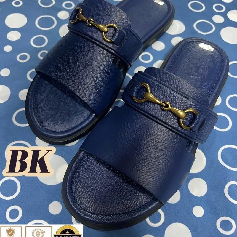 Dép Nam Da bò H003 Khoá đồng