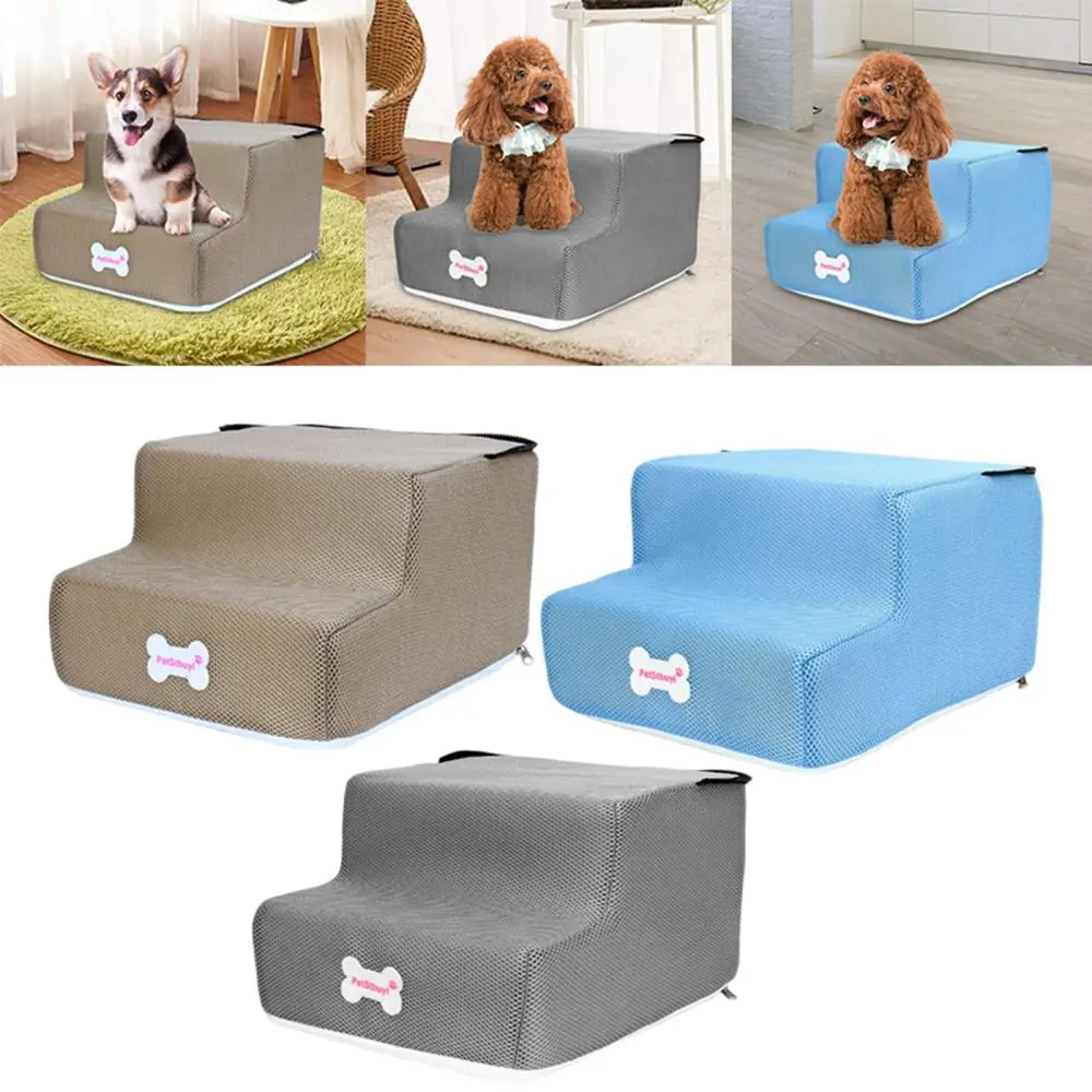 Dog Steps Pet Stair Steps 2 Steps Ramp Ladder Non Slip Steps Ramp Stairs Puppies Ladder Cat Dog Ladder for Injured Pets Car Boot High Bed