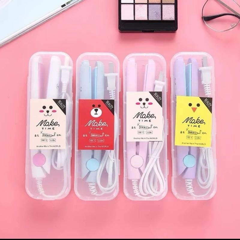 Máy Là Tóc Mini Tiện Dụng Vừa Là Cụp Vừa Duỗi Làm Xoăn - Tourmaline Gốm, Nhiệt Độ Nóng Nhanh Trong Vòng 30s, Tạo Kiểu Tóc Hiệu Quả Lâu Dài