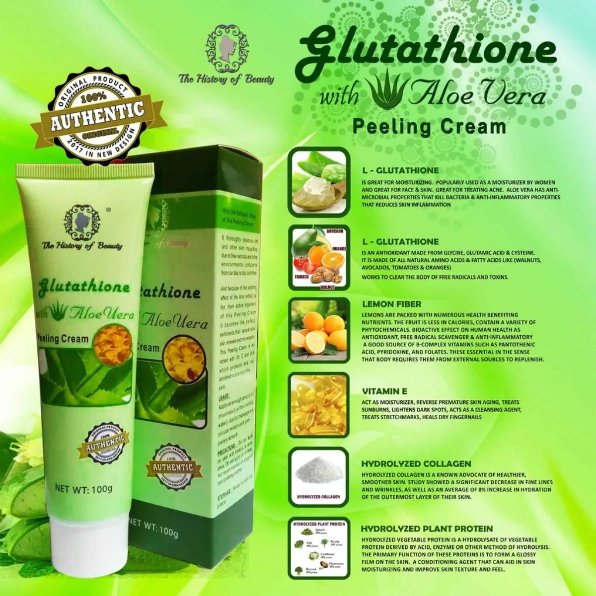 glutathione peeling cream Glutathione With Aloe Vera Magic Peeling Cream Skincare Body Care