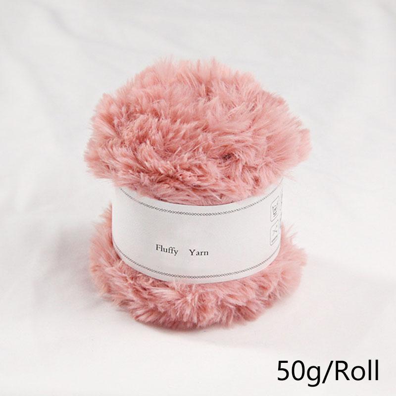 Product Introduction of Xinyi3 50g/Roll Hand Knitting Wool Yarn Mink Yarn Thread Faux Fur Crochet Weaved Fluffy Baby Clothes Crochet Sweater Scarf 24