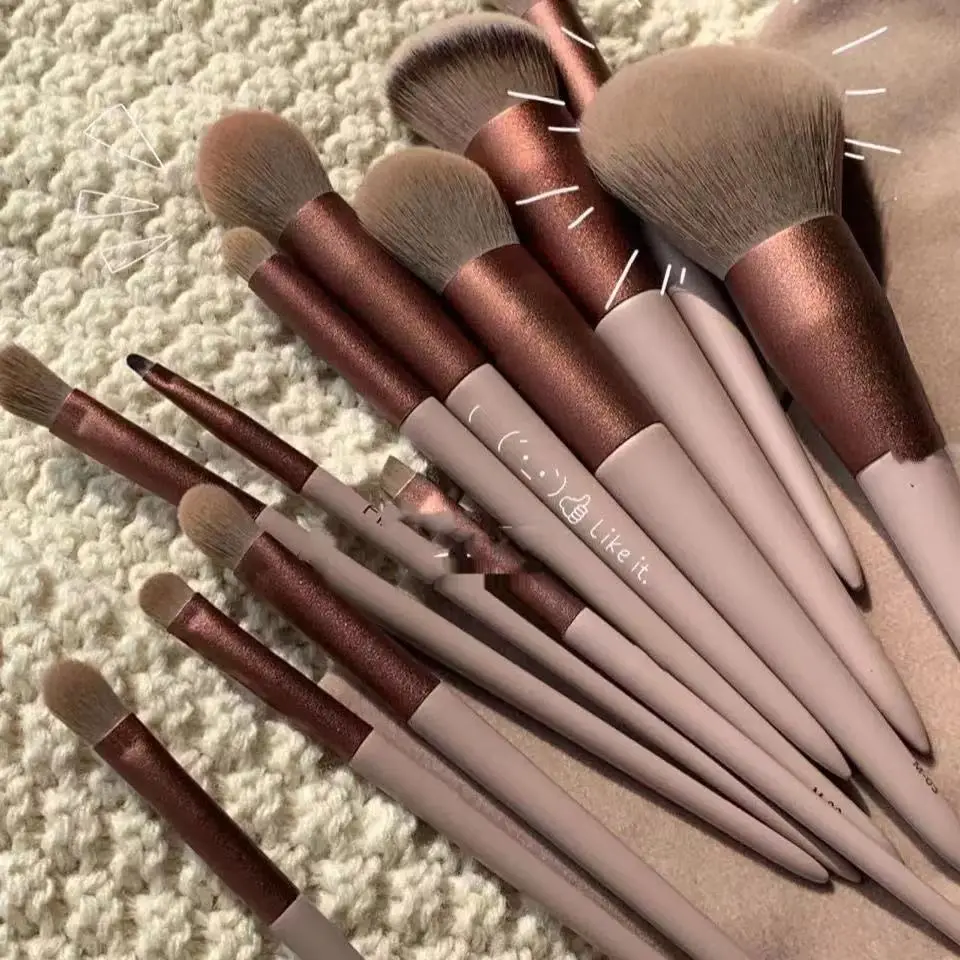 13 Makeup Brushes Suit Full Set Loose Brush Eye Shadow Loose Powder Brush Quick-Drying Soft Hair Beginner