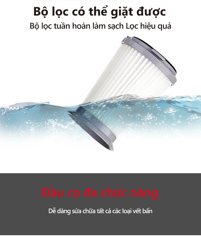 Máy hút bụi  chân không 15L dung tích thùng đựng công suất 1000W màng lọc mạnh mẽ tiếng ồn thấp hút bụi thổi gió 7