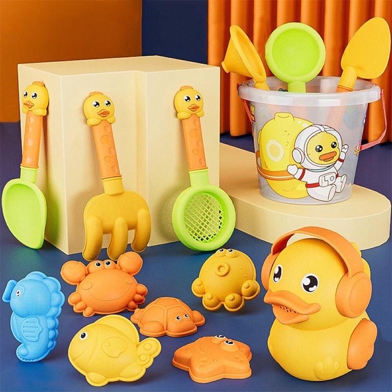 Đồ chơi xúc cát đi biển Xanh lâu đài 18 chi tiết và vịt vàng 14 chi tiết cho bé - Toy 6