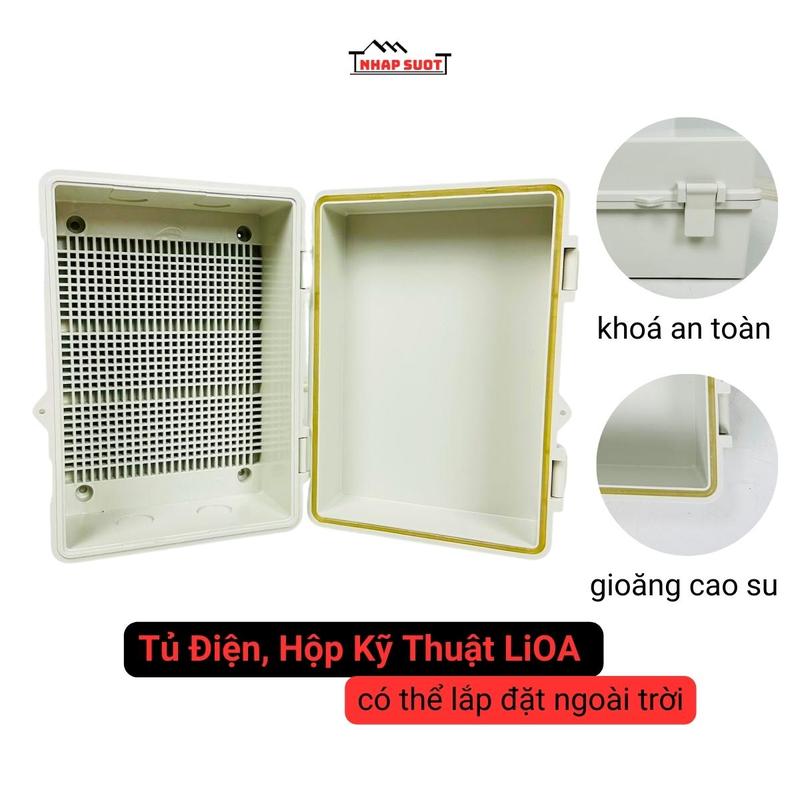 Tủ điện nhựa ngoài trời LiOA nhựa chống cháy lan, gioăng cao su kháng nước JL 00B (loại nhỏ) JL 00C ( loại to)