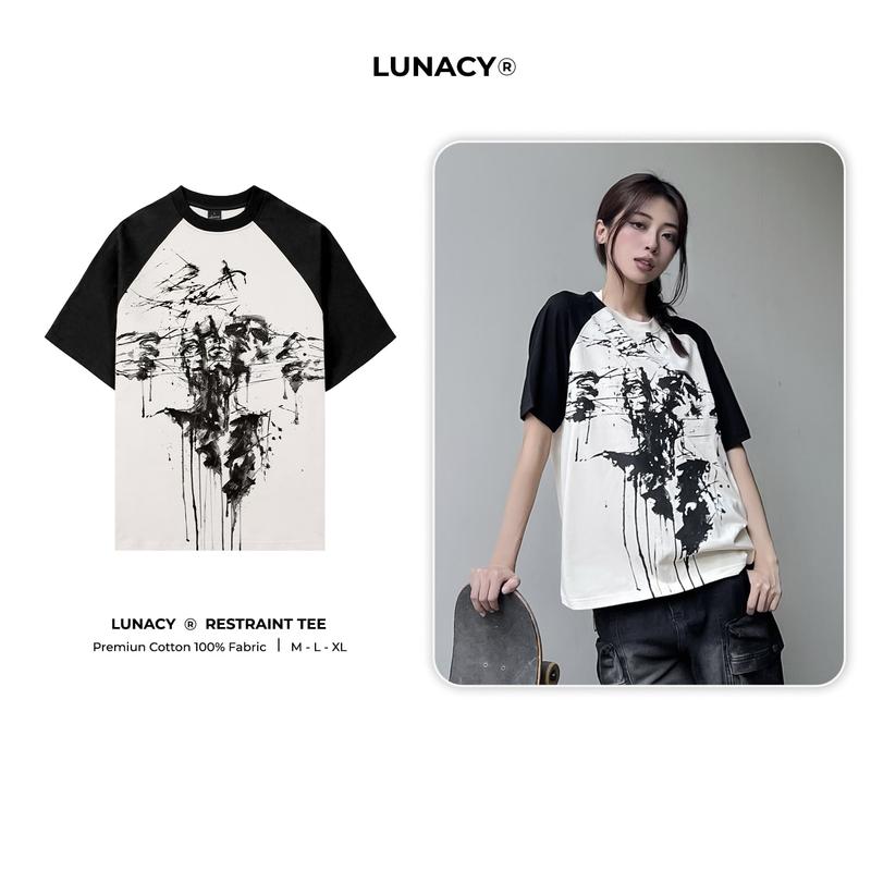 Áo Thun Local Brand Unisex LUNACY Restraint Cotton Form Oversize 0