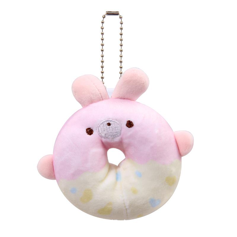 Product Introduction of Ins Wind Bear Rabbit  Plush Toy Cat Dog Chicken Plush Key Chain Doll Wholesale 2